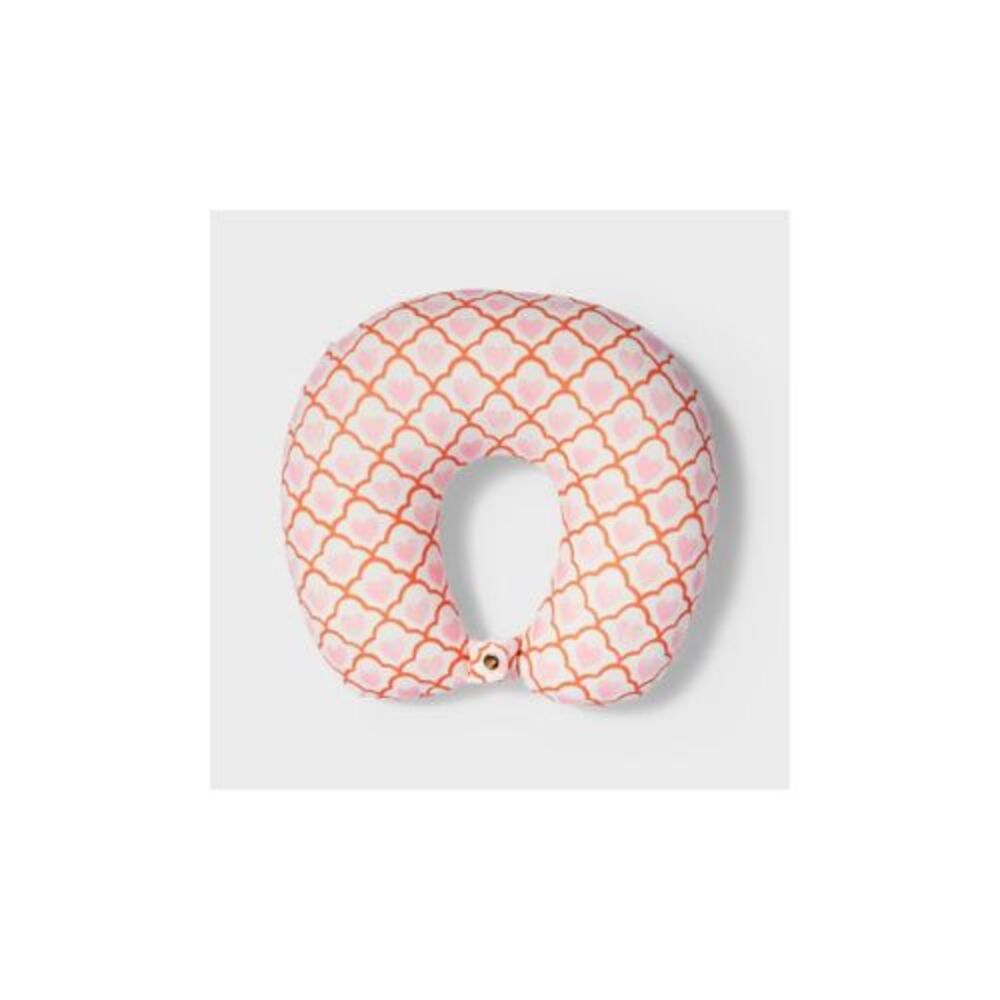 Roller Rabbit x Target- Geo Hearts Travel Neck Pillow Pink - NEW